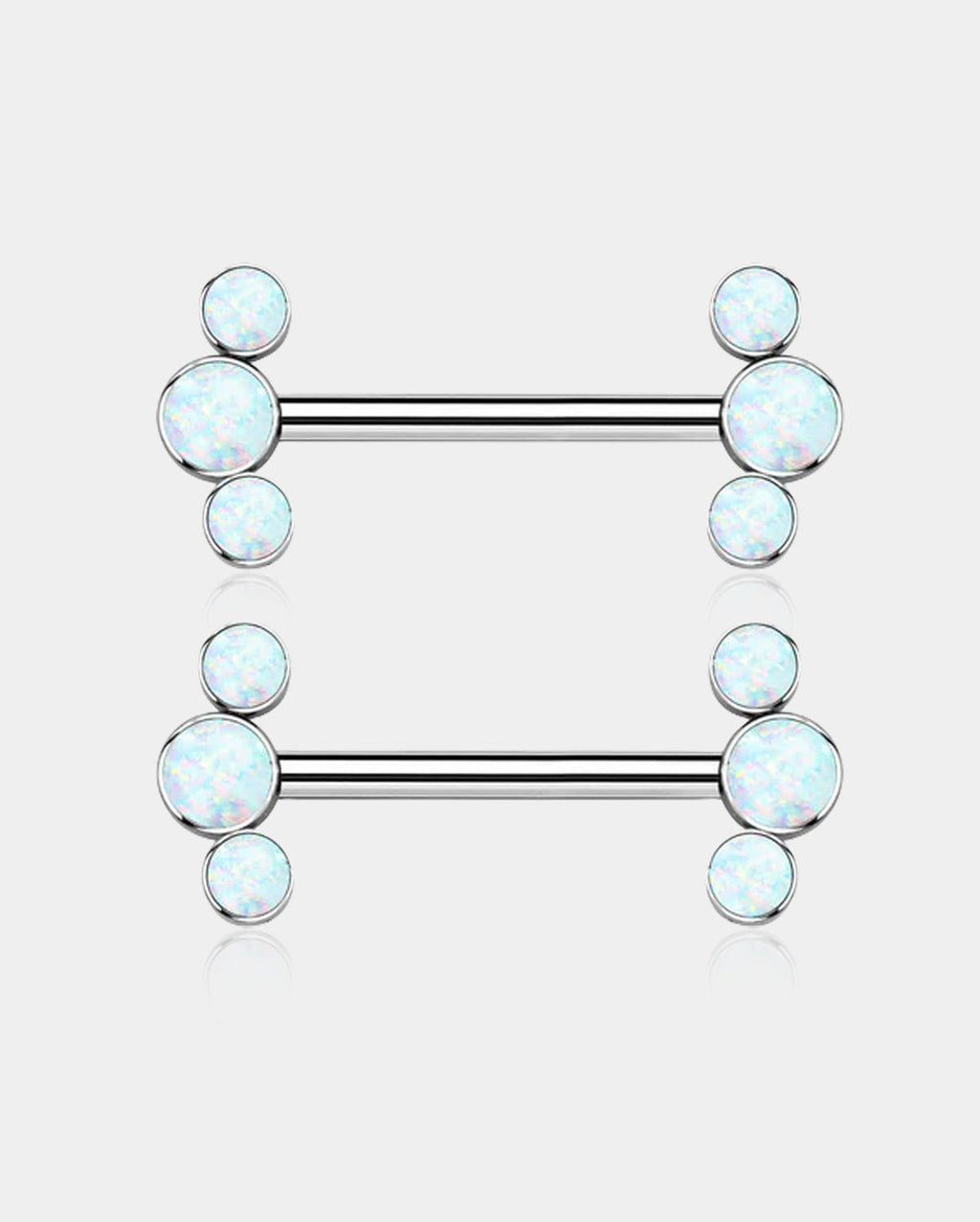 2Pcs Internally Threaded Titanium Nipple Barbell Pair