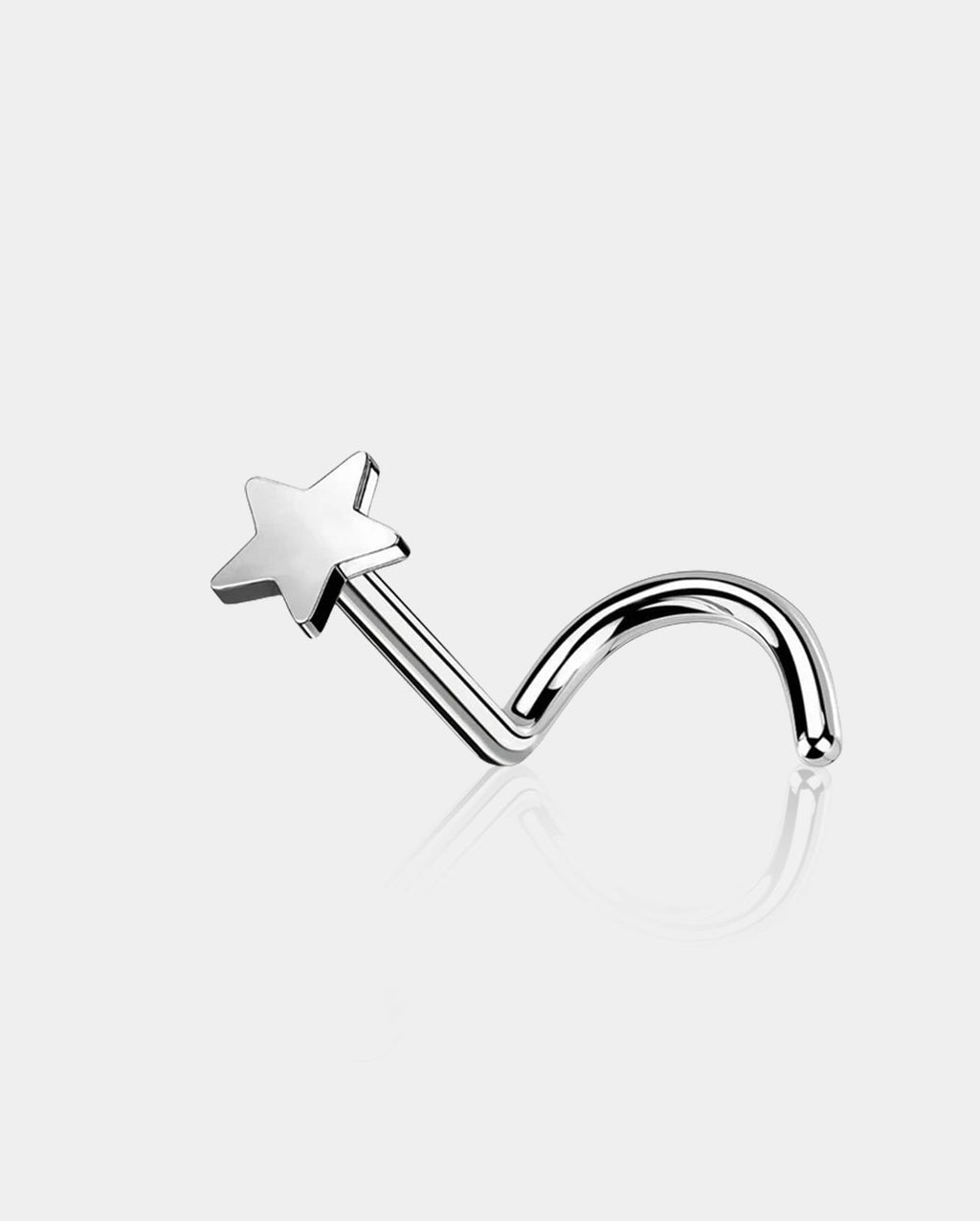 Titanium Star Screw Nostril Stud