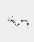 Titanium Star Screw Nostril Stud