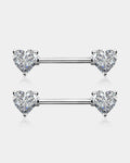 Heart  CZ Titanium Nipple Jewelry