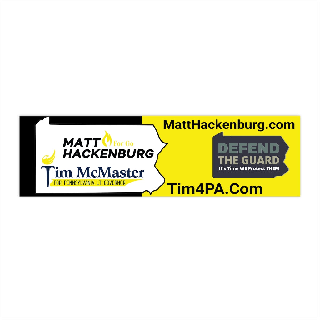 Tim McMaster for Lieutenant Governor Bumper Sticker