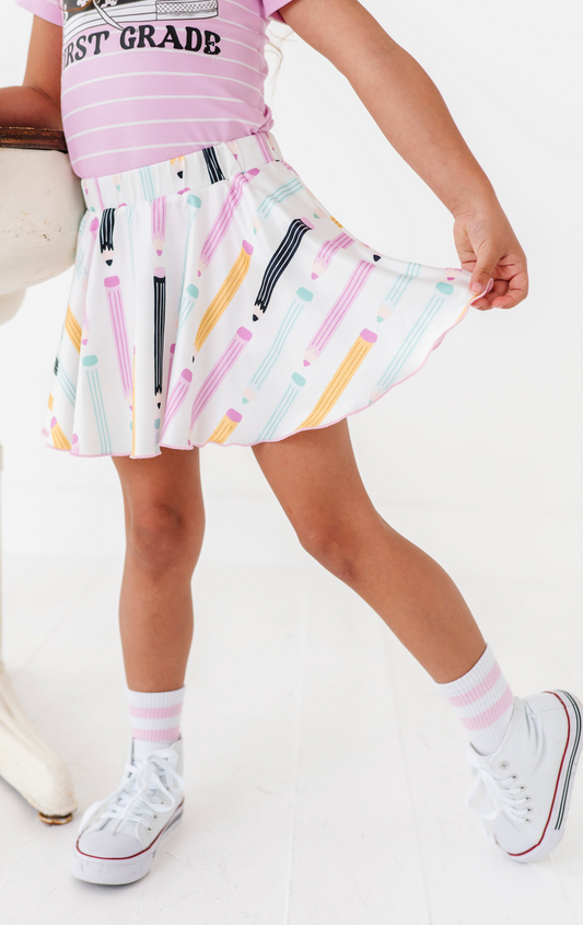 Pretty Pencils Spin Skort