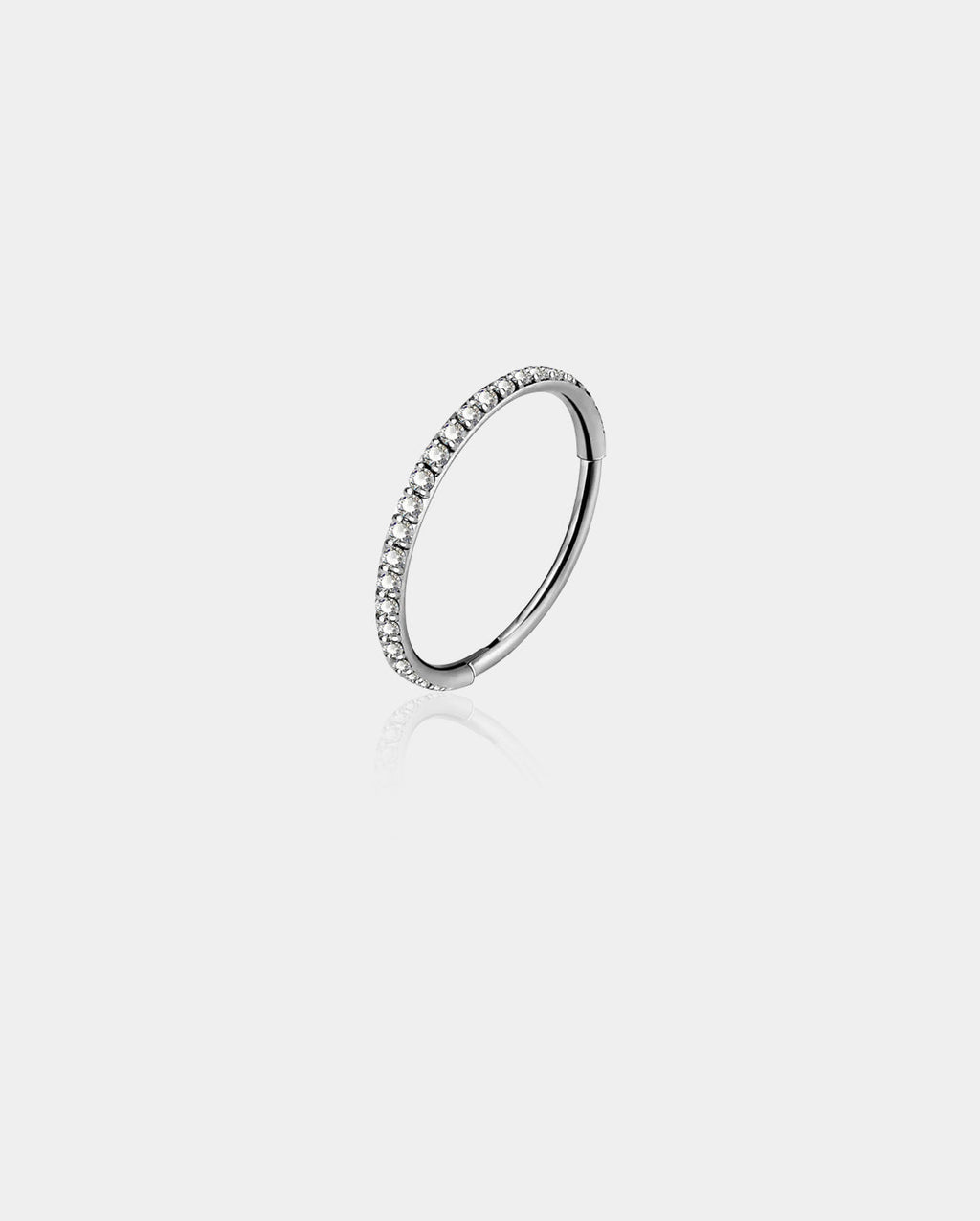 18G CZ Titanium Segment Nose Hoop