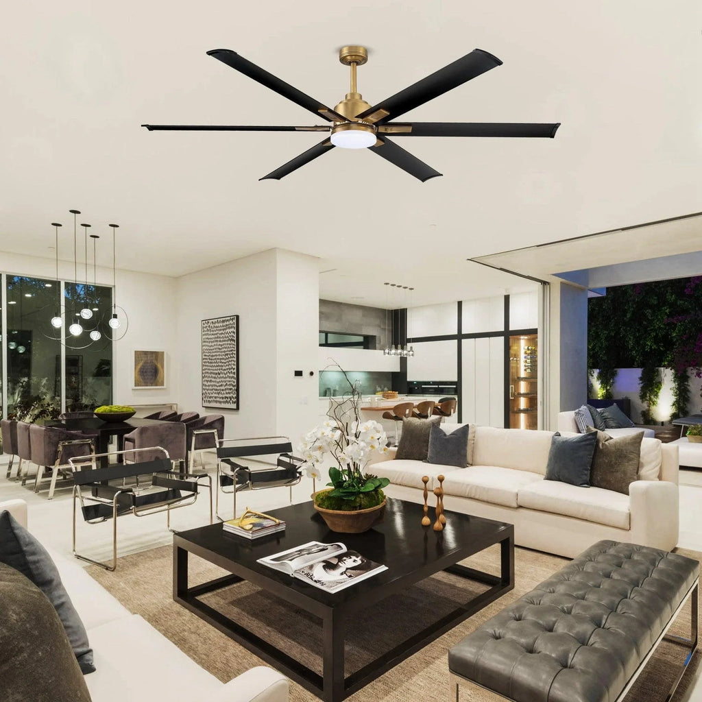72" Bankston 6-Blade Led Ceiling Fan with Remote Light Kit Included