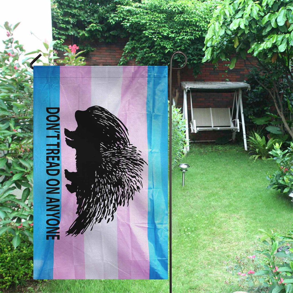 Don't Tread on Anyone Porcupine - Trans Two Sided Flag