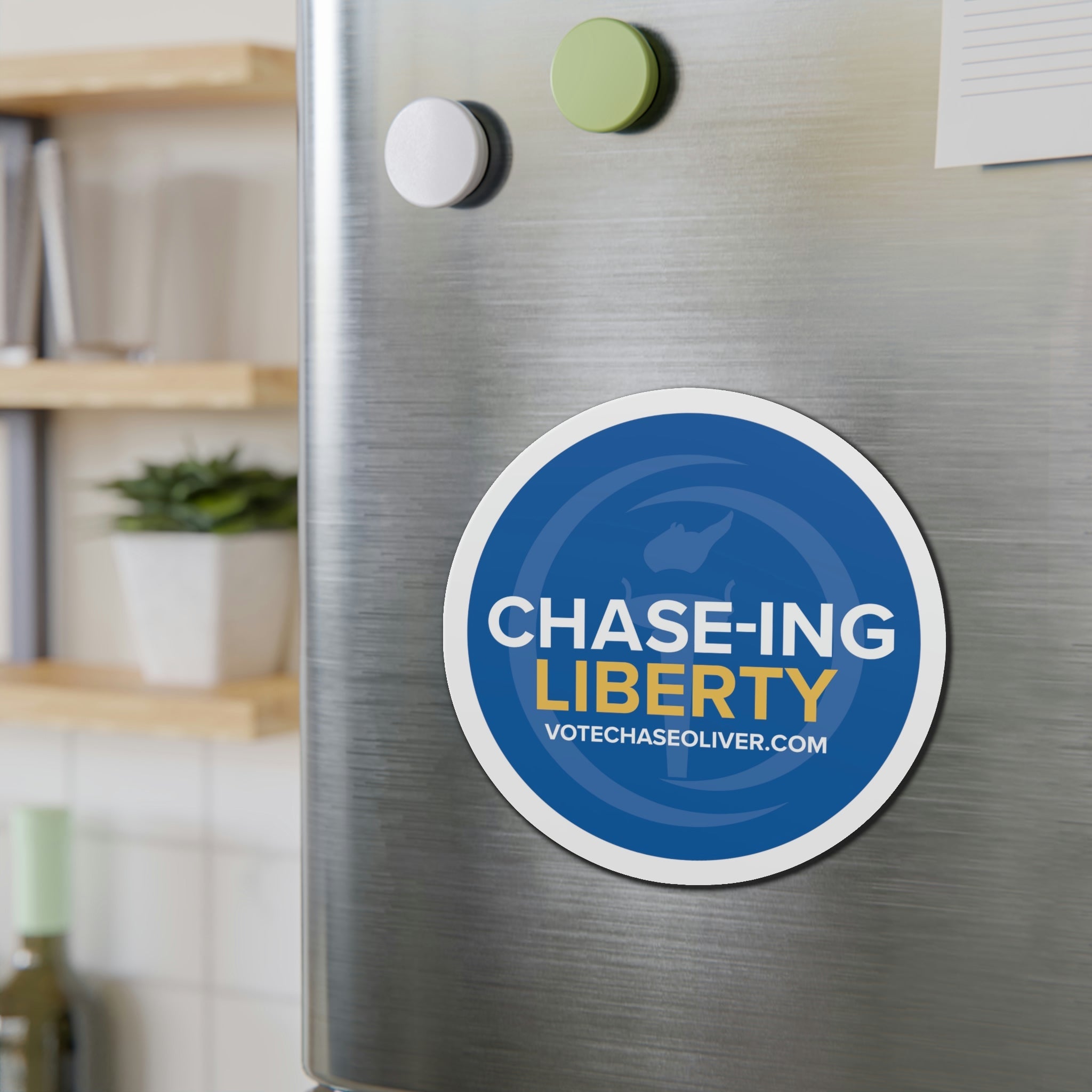Chase-ing Liberty- Chase Oliver for President Die-Cut Magnets