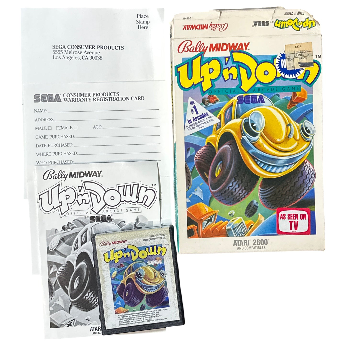 Up 'n Down - Atari 2600 (RARE)