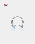 Synthetic Opal Planet Horseshoe Septum Ring