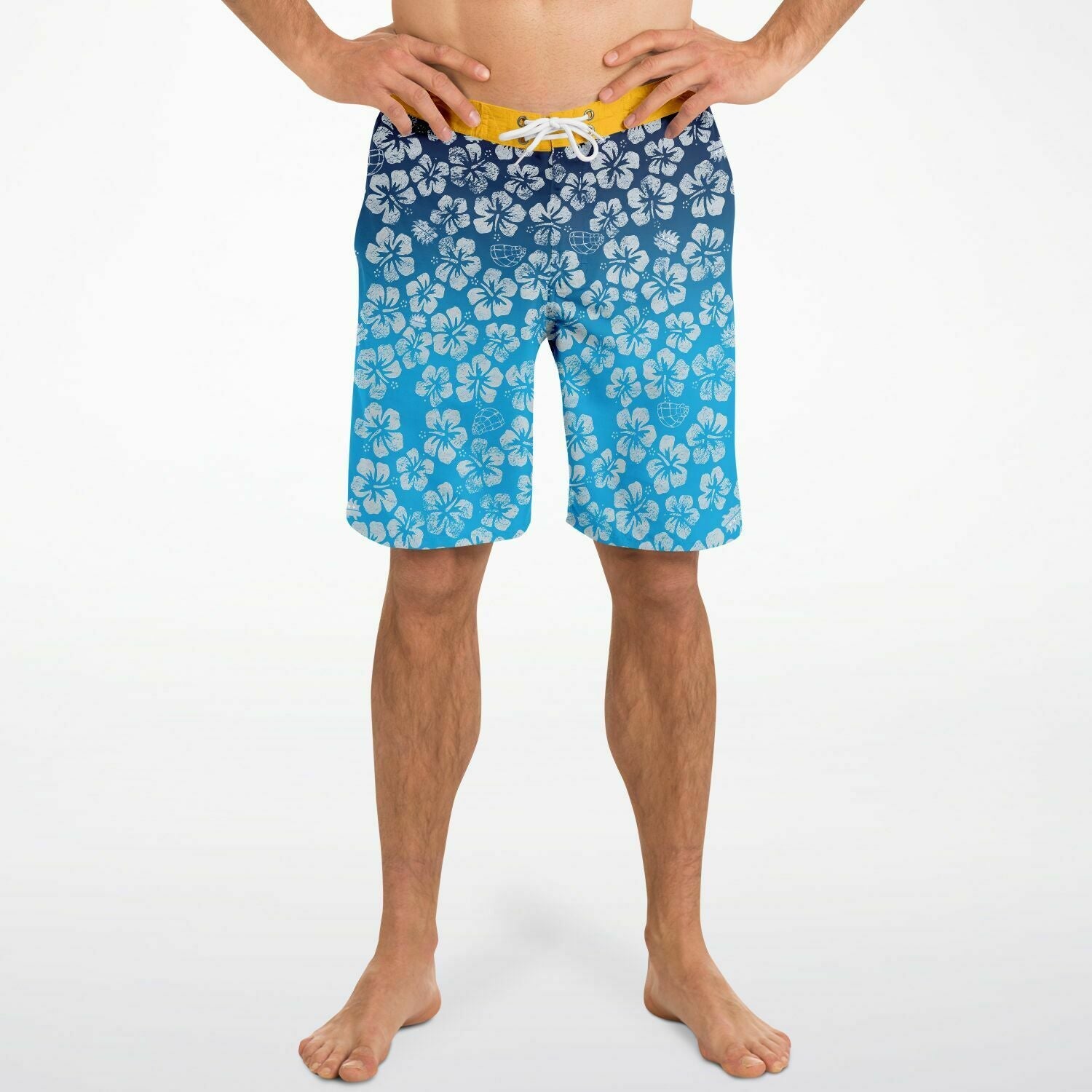Alaska Libertarian Hawaiian Board Shorts - With Igloos and Porcupines