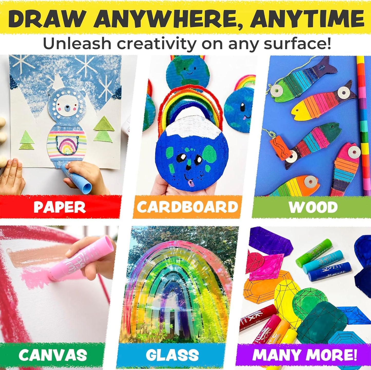 Kwik Stix Paint Sticks, Set of 6 Metalix Colors