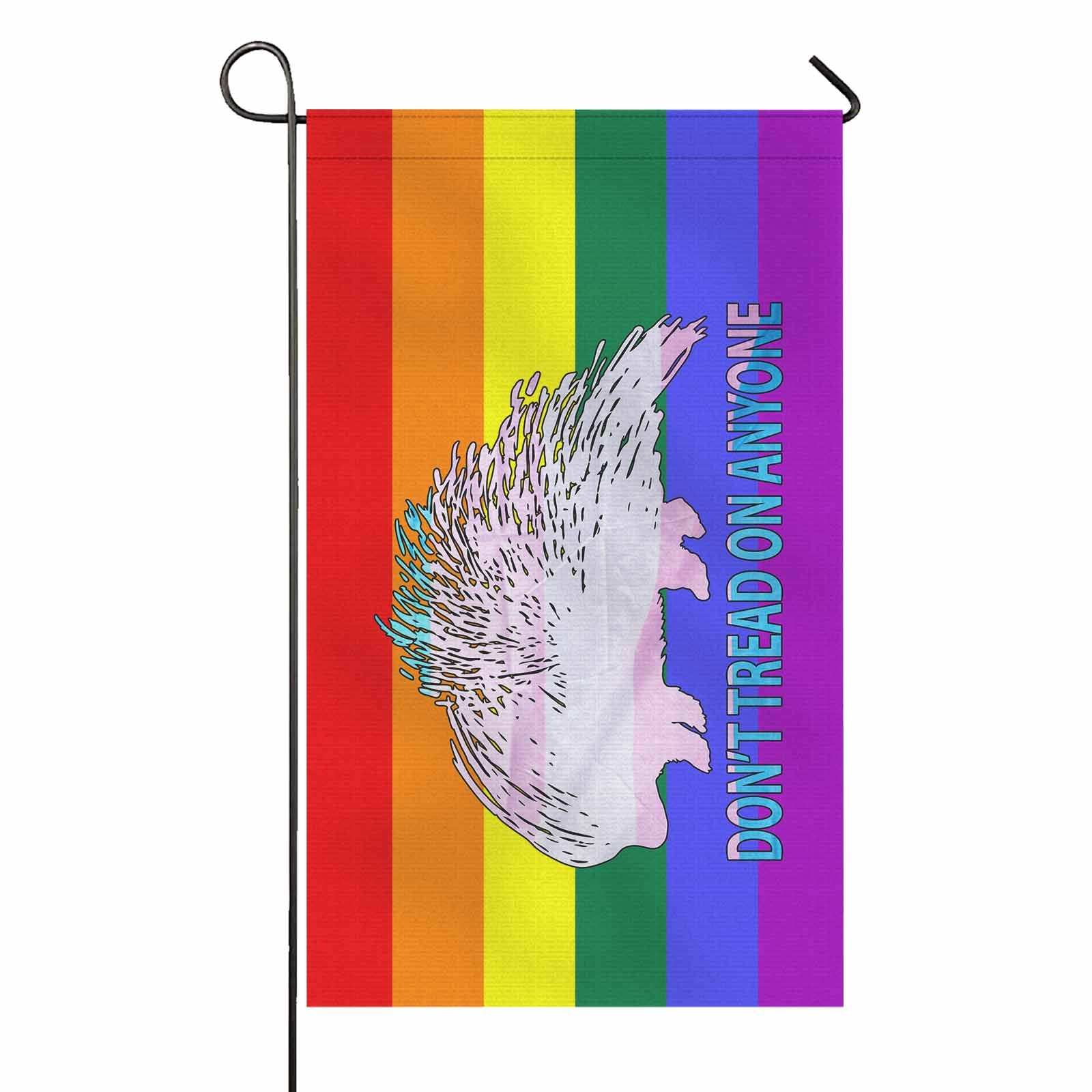Don't Tread on Anyone Porcupine -LGBT - Trans Two Sided Flag