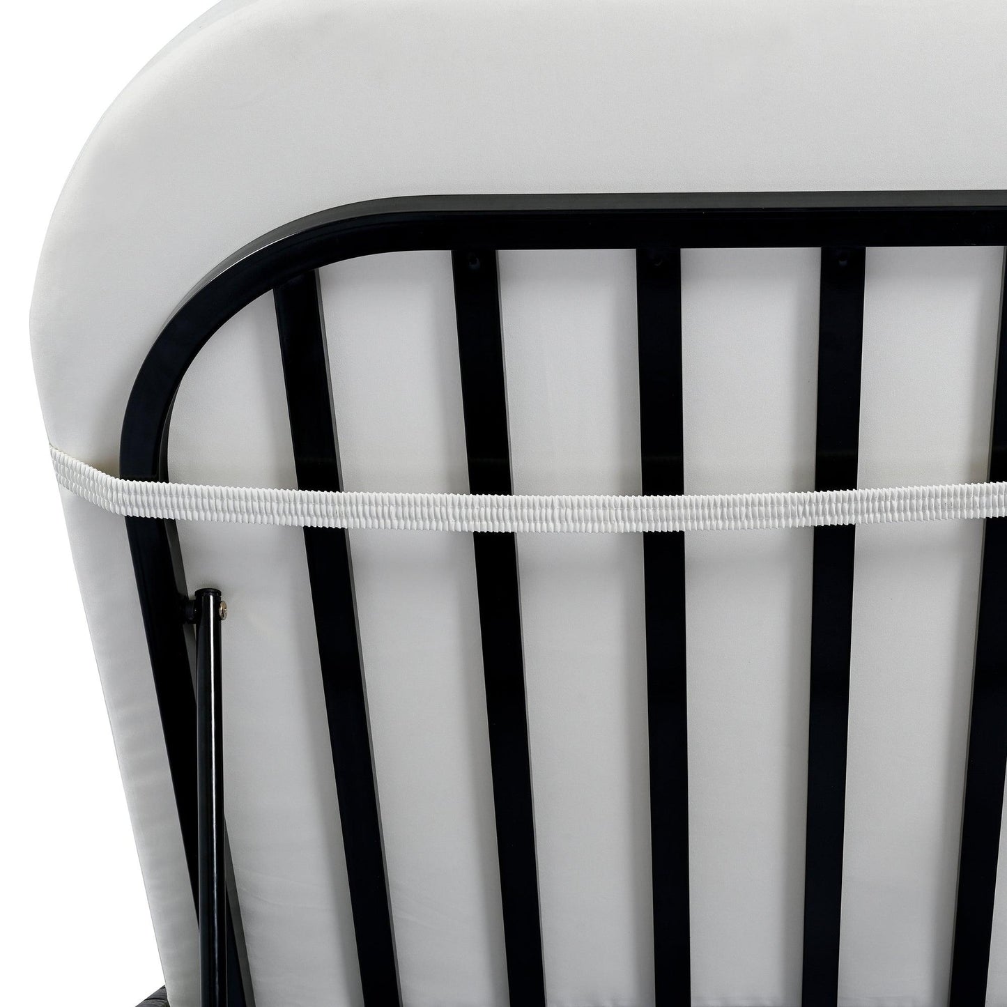 Outdoor Daybed, Patio Rattan Daybed with 5-Position Adjustable Backrest and Removable Cushions & Pillows for Garden, Backyard, Poolside