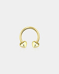 14K Gold Heart Horseshoe Septum Ring