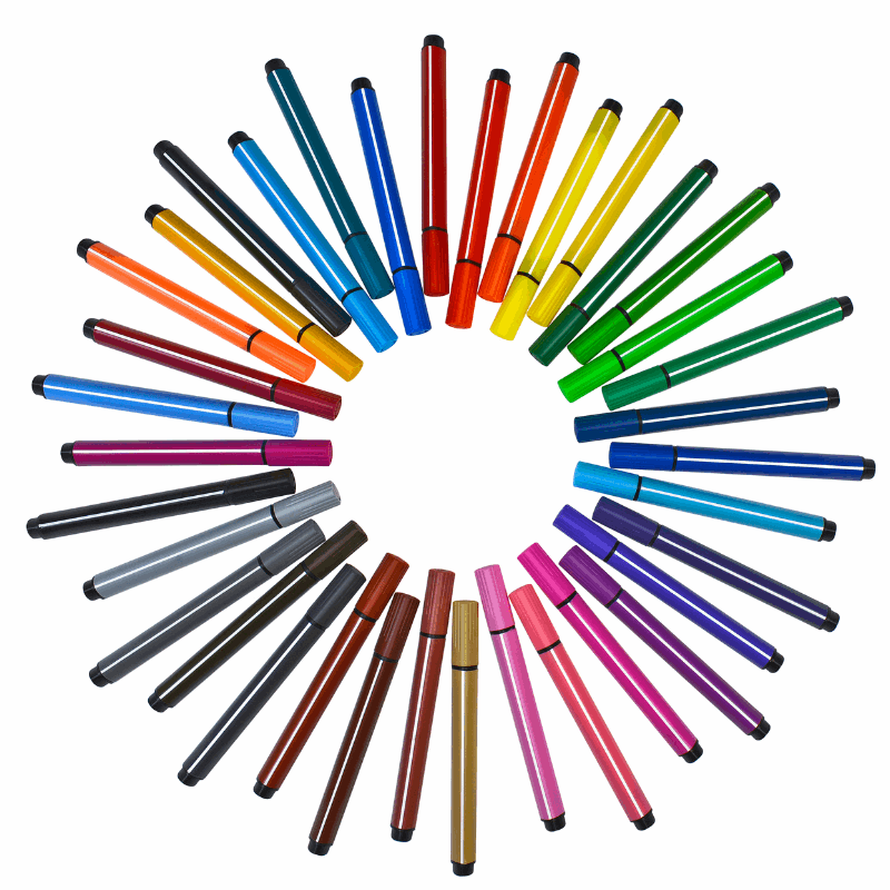 Triangular Magic Stix Markers, 48 Pack, Includes Global Skin Tones, Last 7 Days NO Cap!