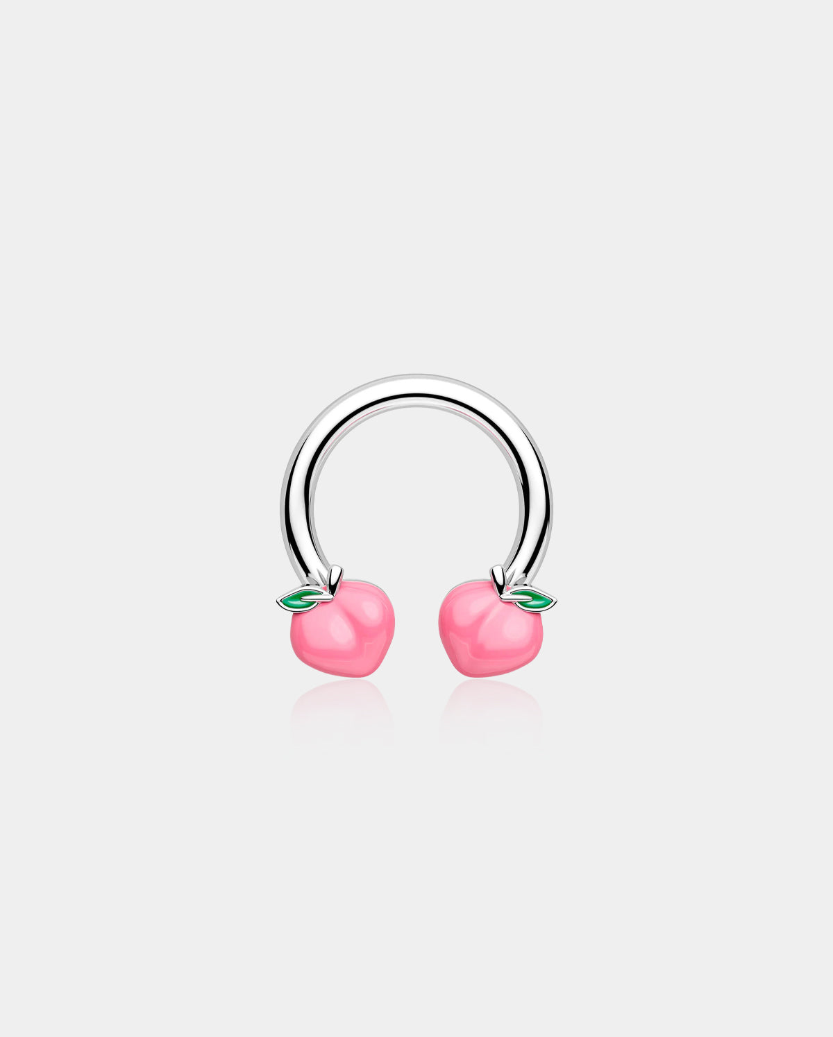 Oufer X Roly Plump Peach Ends Horseshoe Septum Ring