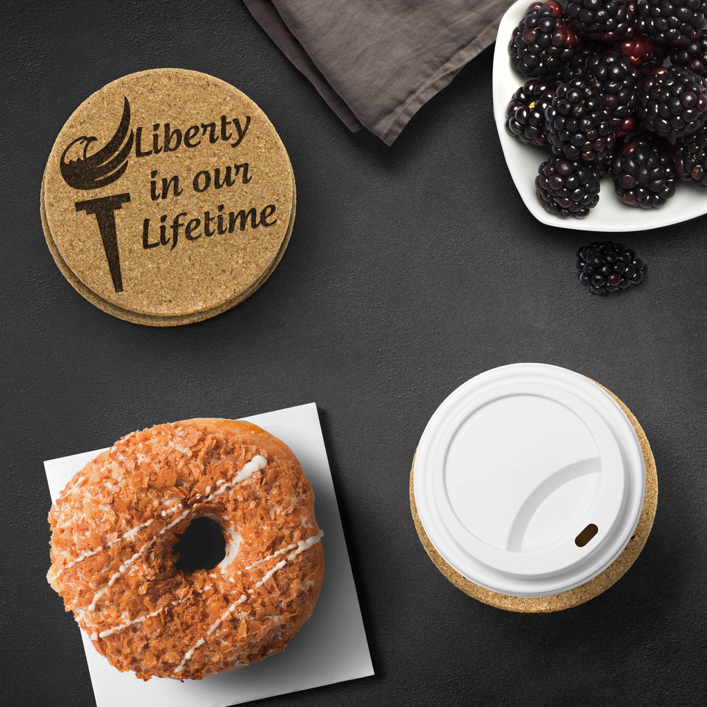 Liberty in Our Lifetime Alaska LP Cork Coasters