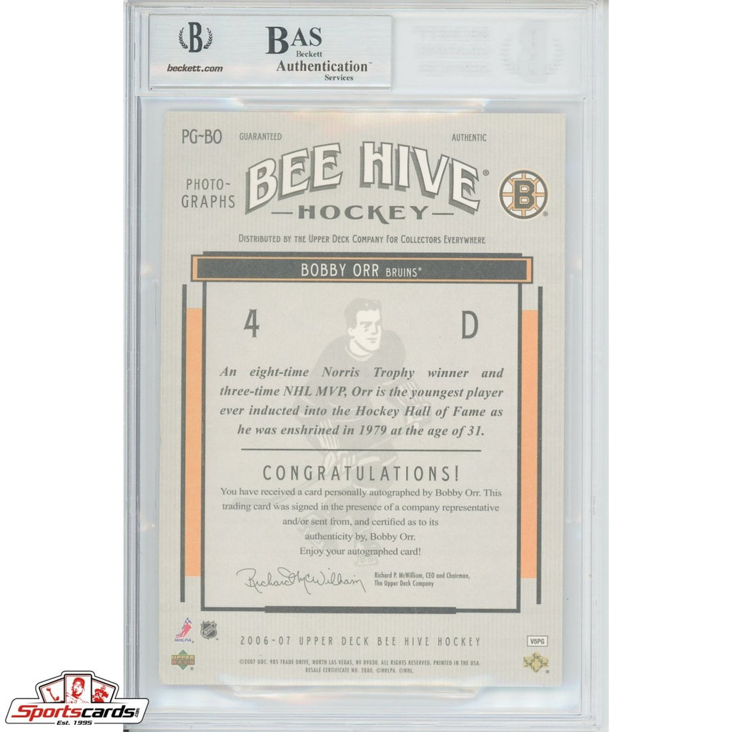 Bobby Orr BAS authenticated autograph card