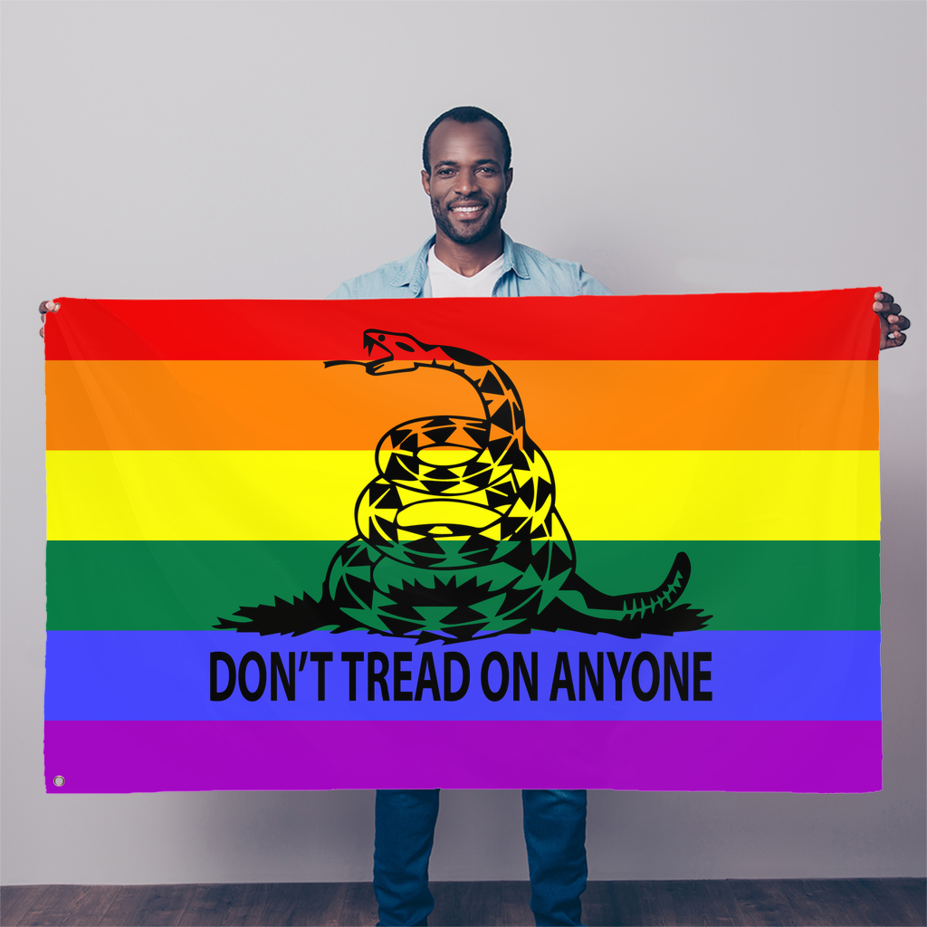 Don't Tread on Anyone Single Sided LGBT Flag