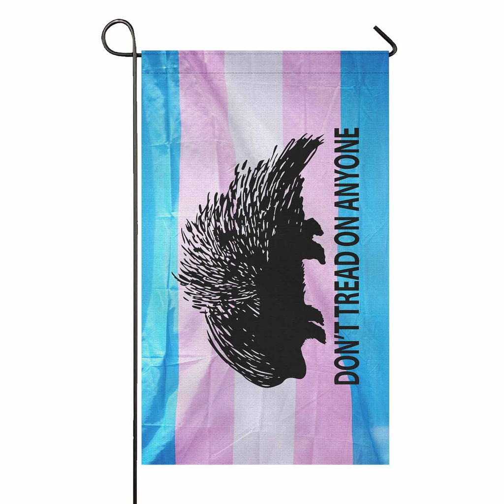 Don't Tread on Anyone Porcupine - Trans Two Sided Flag