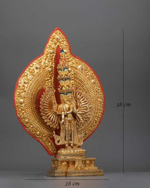 1000-Armed Chenresig Sculpture | Handcrafted Compassionate Buddha