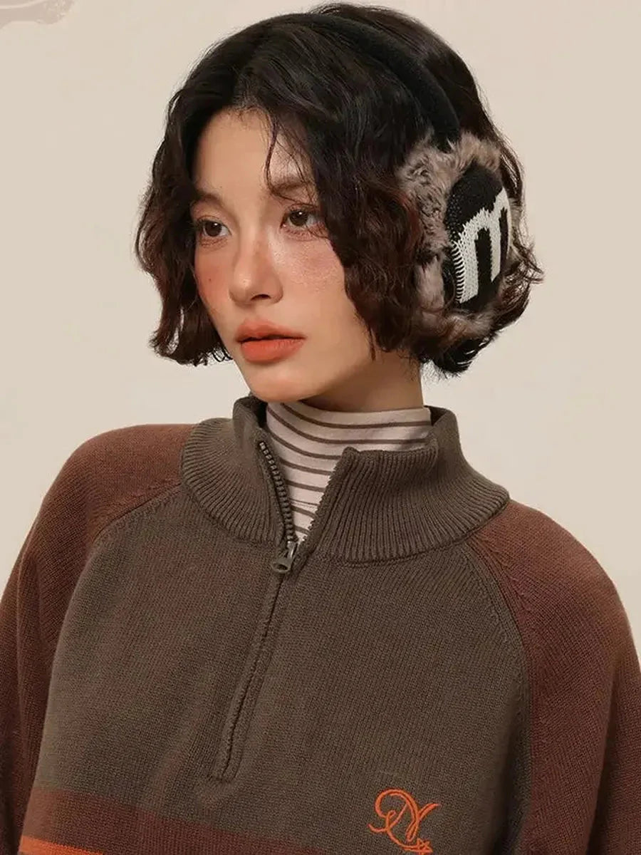 'M& M' Winter Y2k Fluffy Ear Muffs