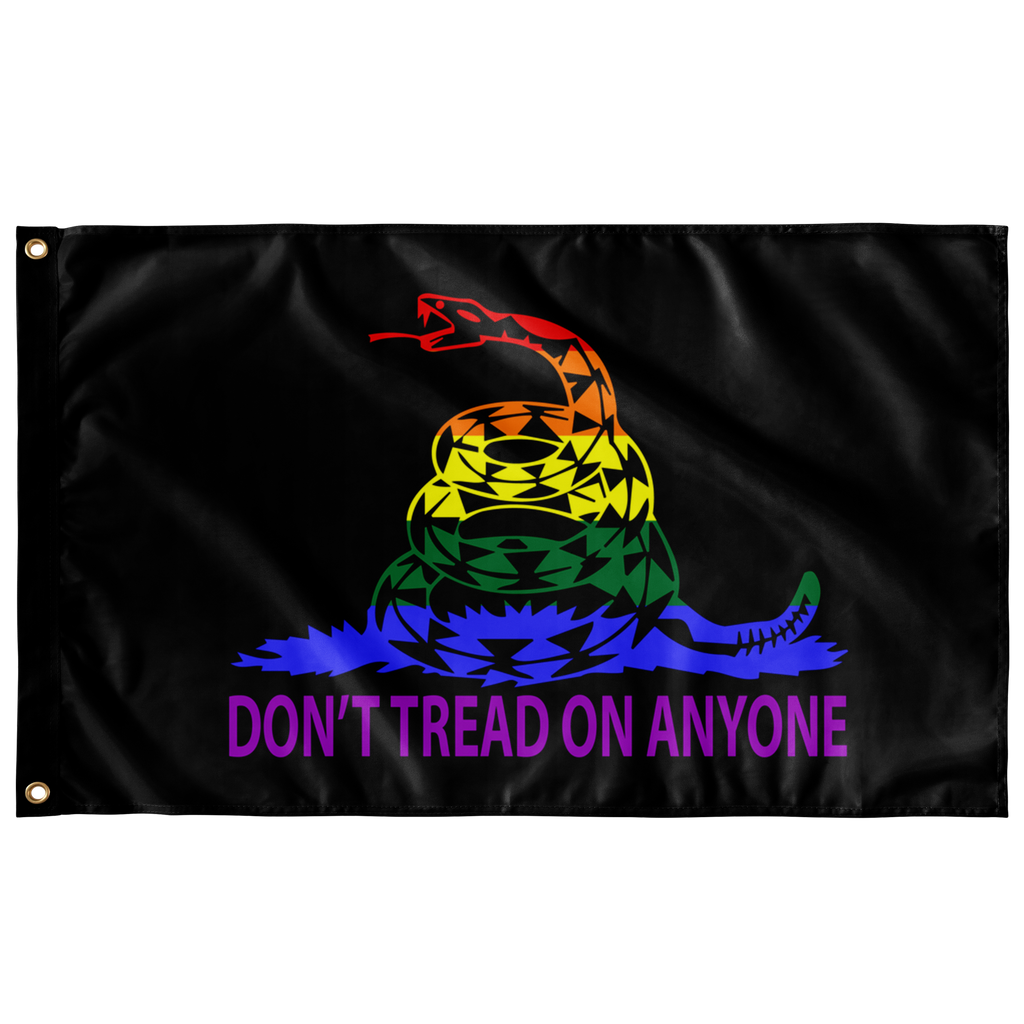 Don't Tread on Anyone Single Sided LGBT Flag 2