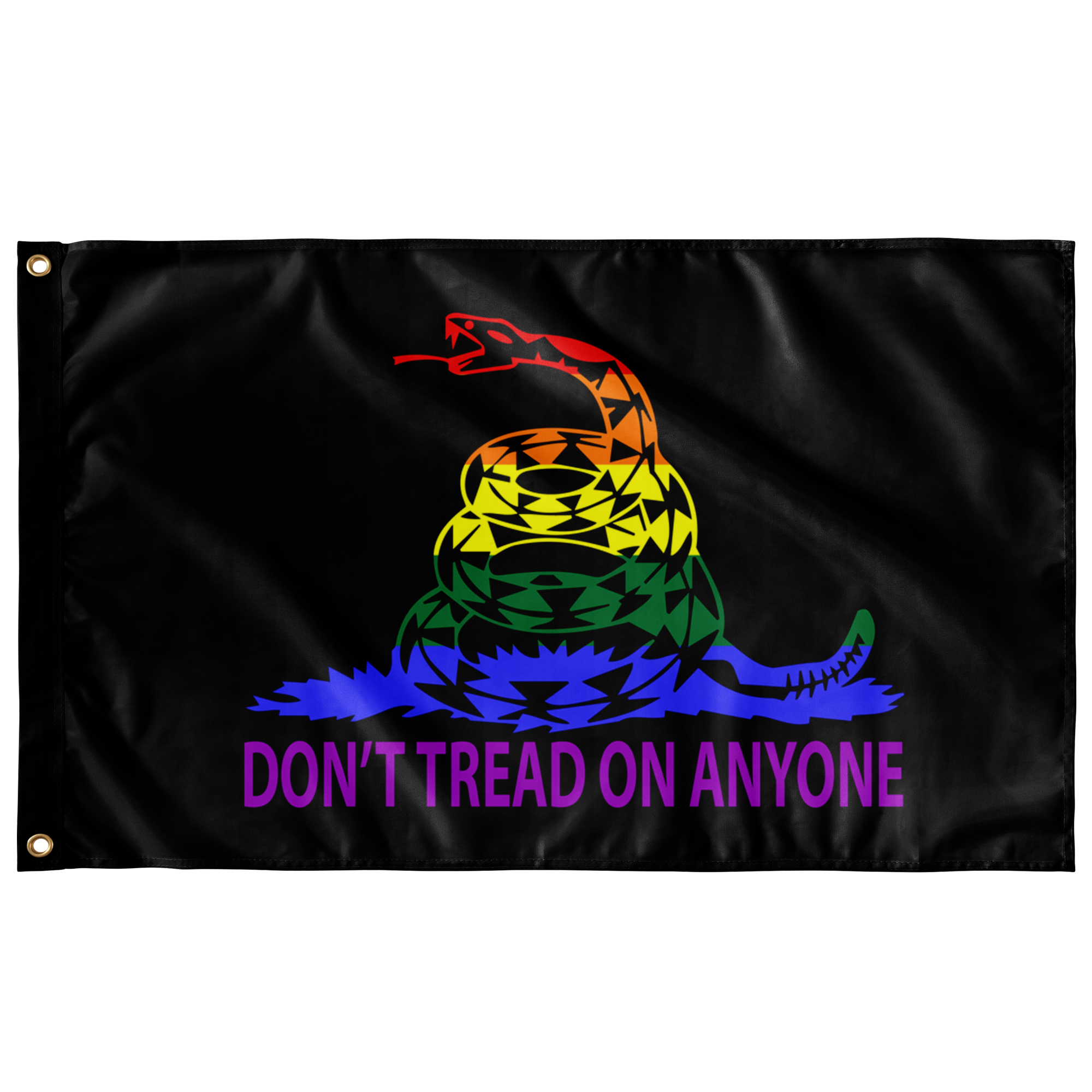 Don't Tread on Anyone Single Sided LGBT Flag 2