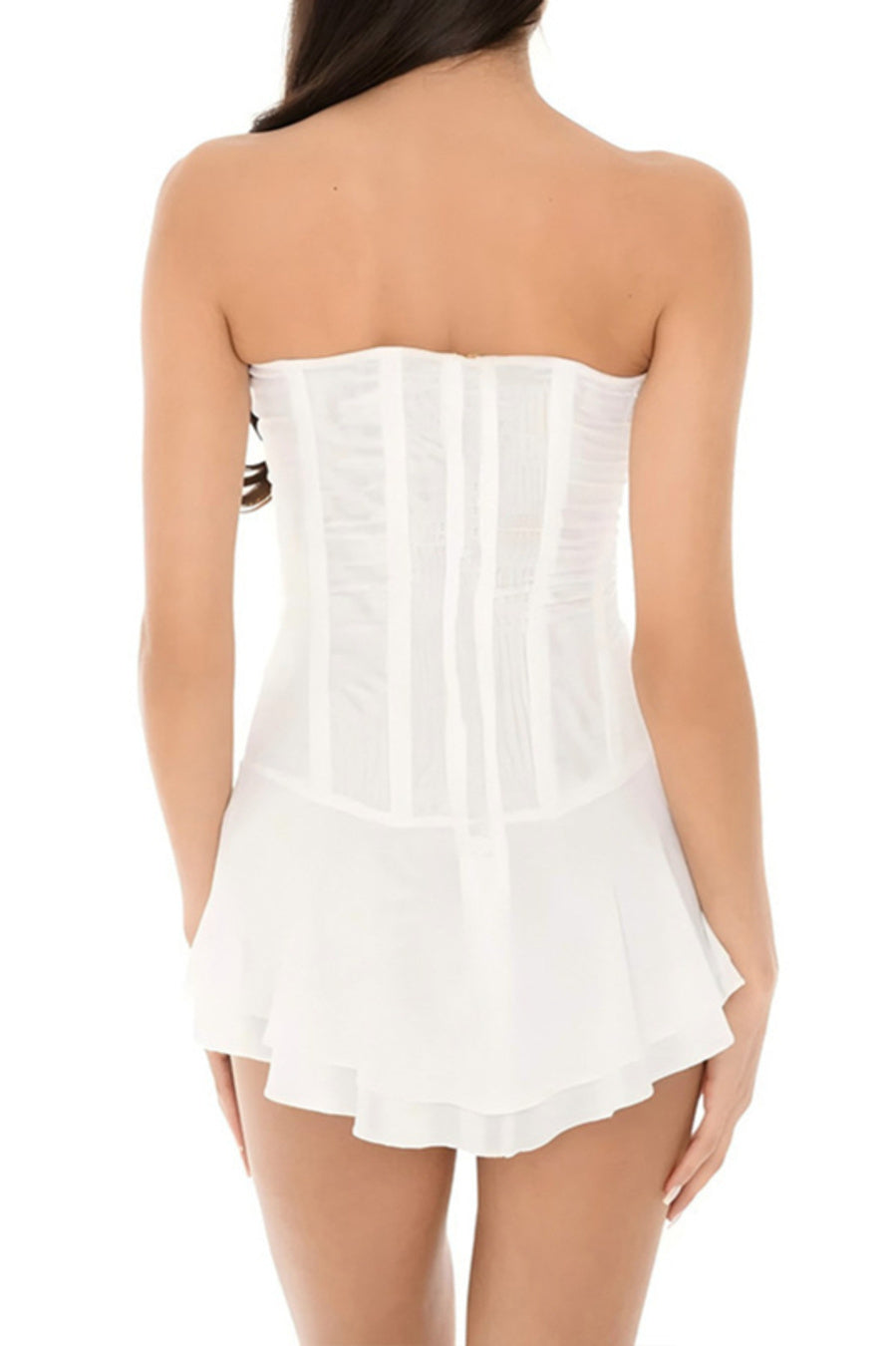 Sexy slight stretch tube design 3 colors solid color mini dress