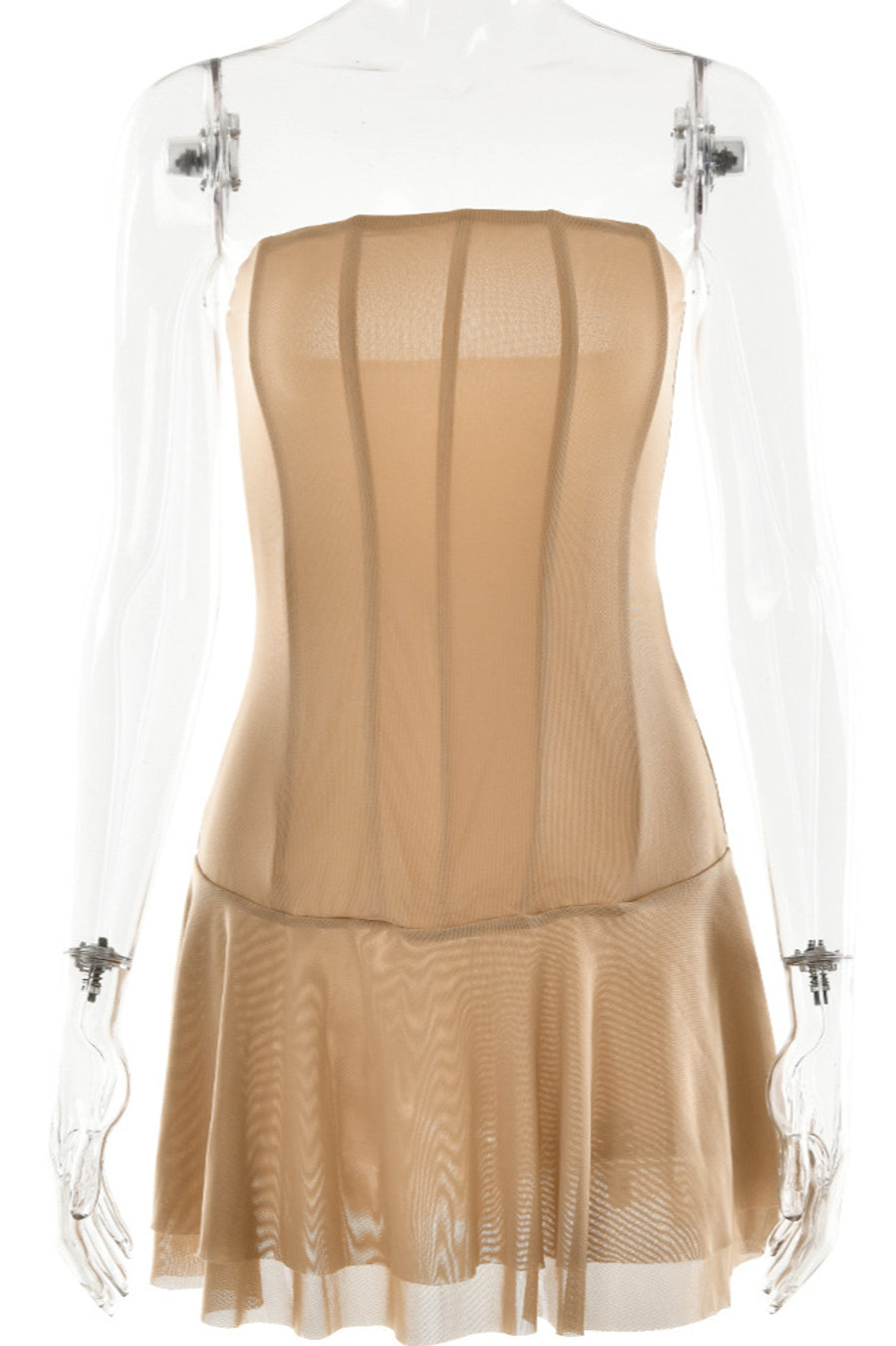 Sexy slight stretch tube design 3 colors solid color mini dress