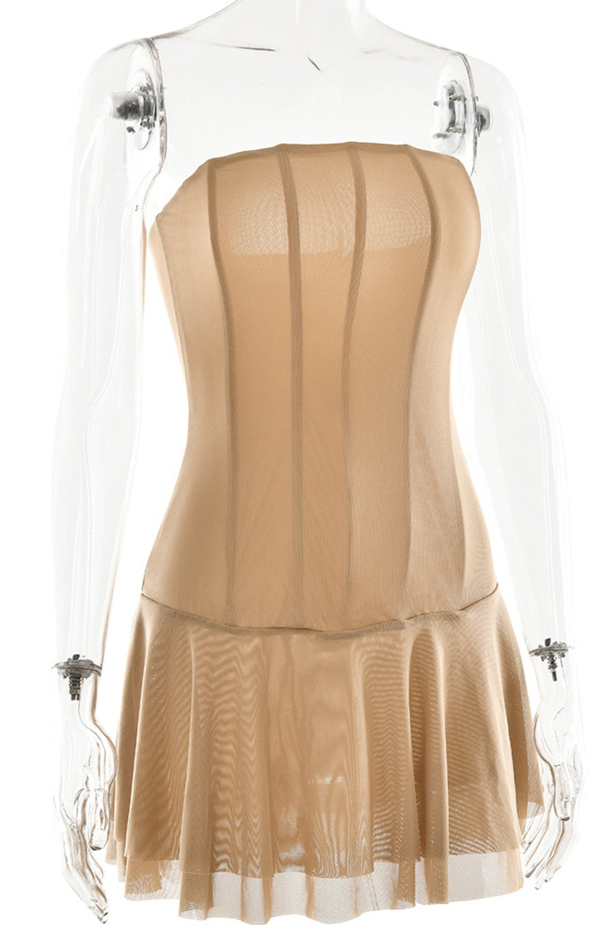 Sexy slight stretch tube design 3 colors solid color mini dress