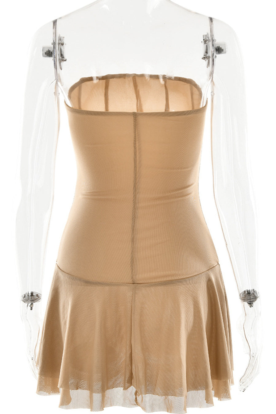 Sexy slight stretch tube design 3 colors solid color mini dress