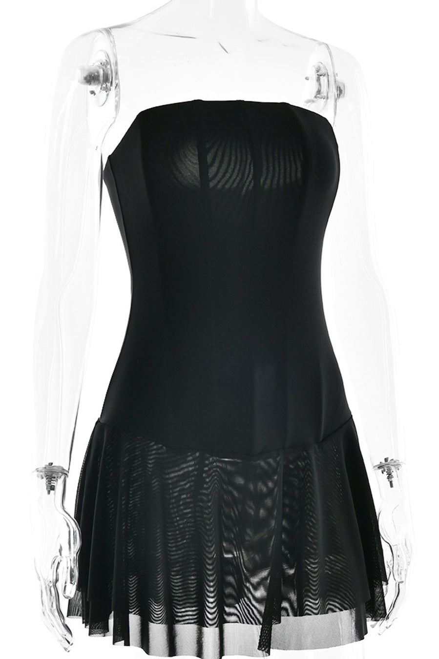 Sexy slight stretch tube design 3 colors solid color mini dress