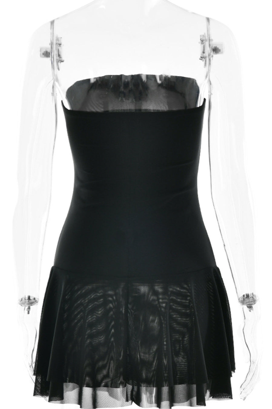 Sexy slight stretch tube design 3 colors solid color mini dress