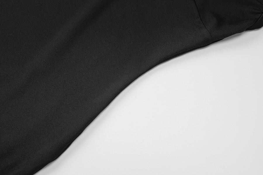 Sexy slight stretch halter-neck solid color v-neck slim mini dress