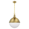 Aaron 12" 2-Light Gold Dimmable Island Pendant Light