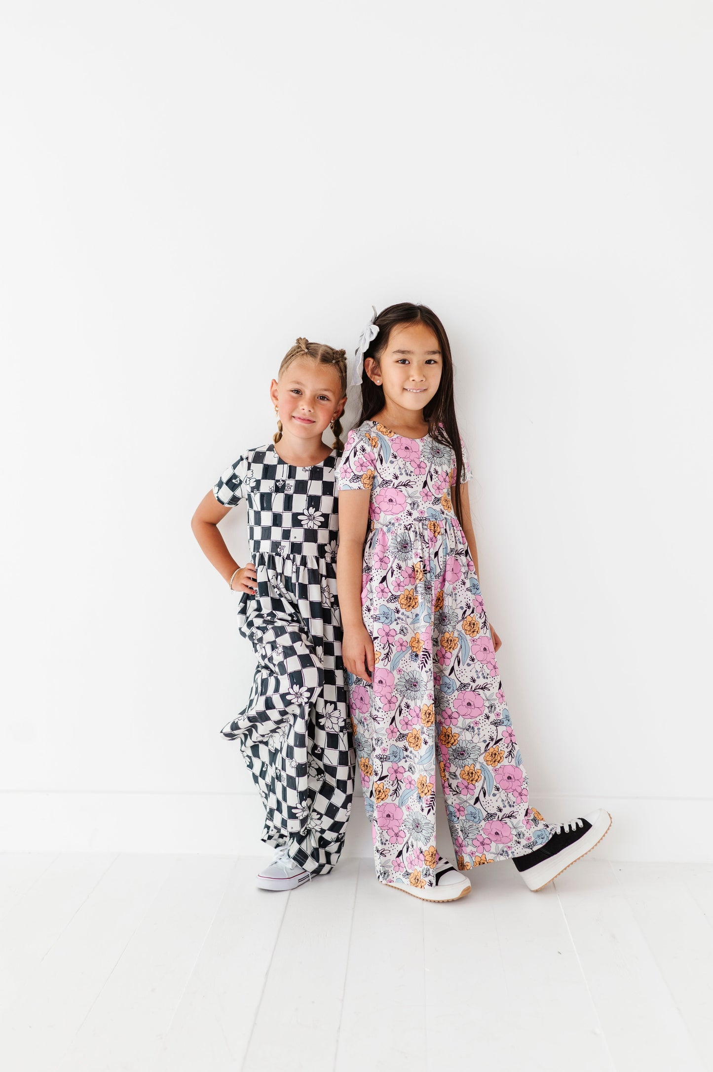 Vintage Sketchy Floral Romper