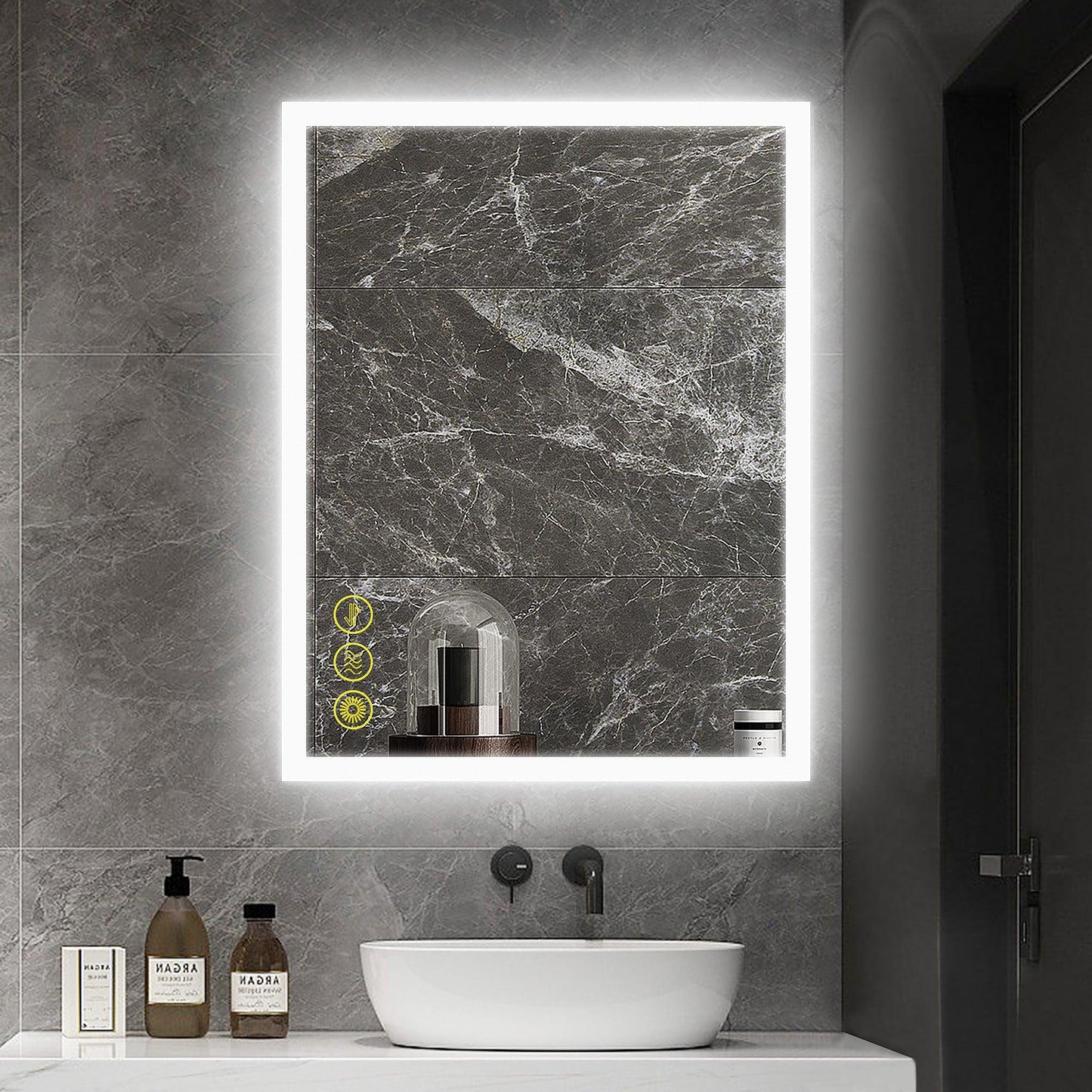 SmartGlow Dimmable LED Frameless Anti-Fog Bathroom Vanity Mirror