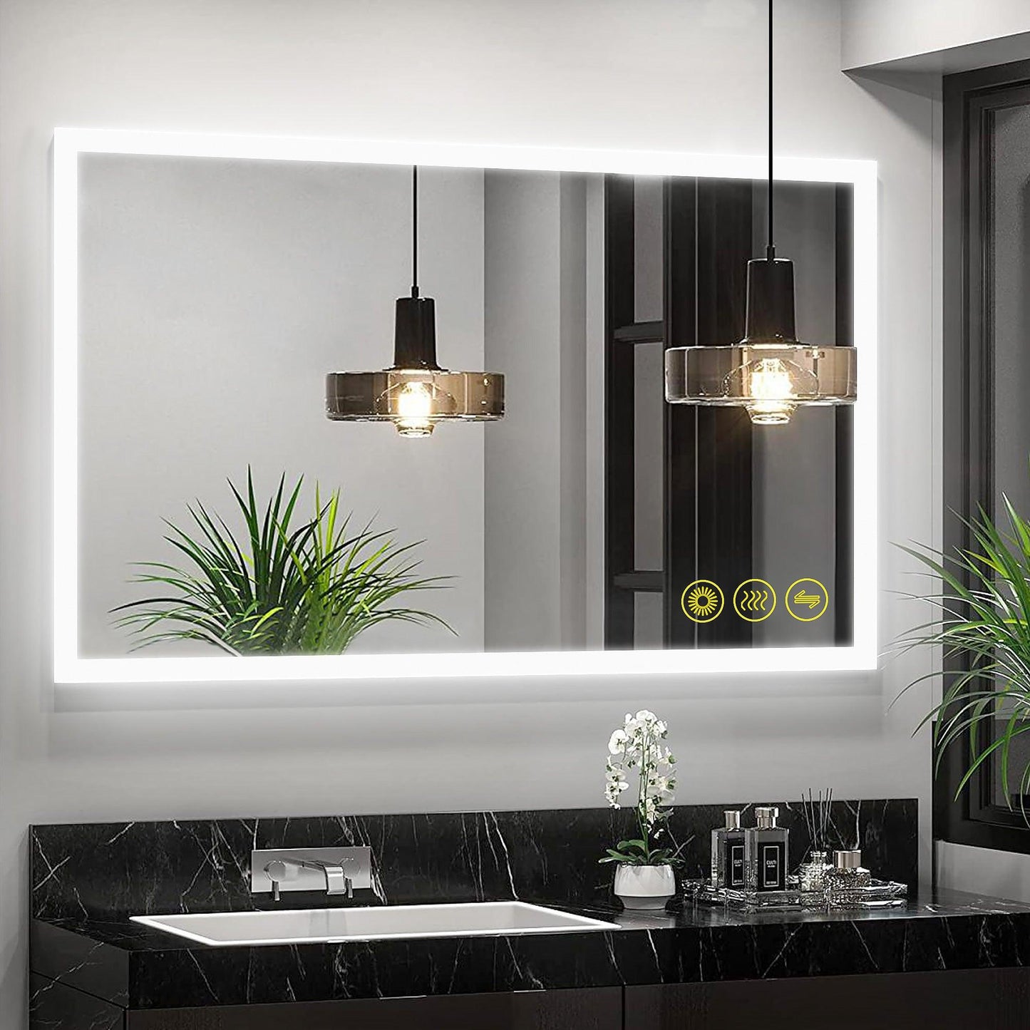 SmartGlow Dimmable LED Frameless Anti-Fog Bathroom Vanity Mirror