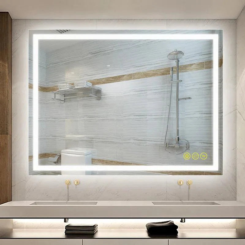 GlareGuard Anti-Fog Bathroom Led Mirror Backlit Illuminated Mirror Touch Switch Dimmable