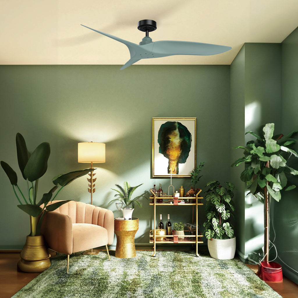 52" Punjab Industrial DC Motor Downrod Mount Reversible Ceiling Fan with Remote Control