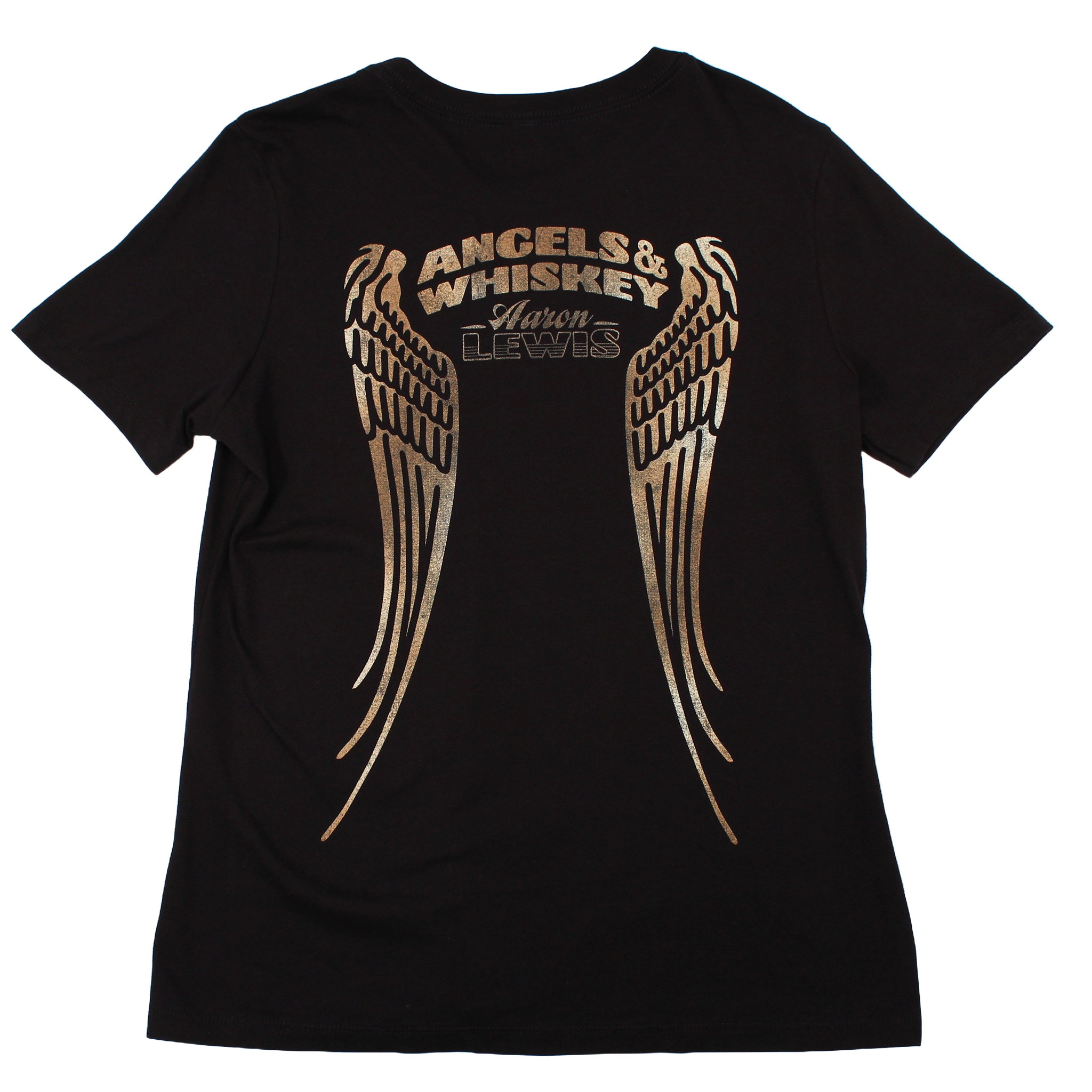 Aaron Lewis Ladies Angels and Whiskey Tee (Black)