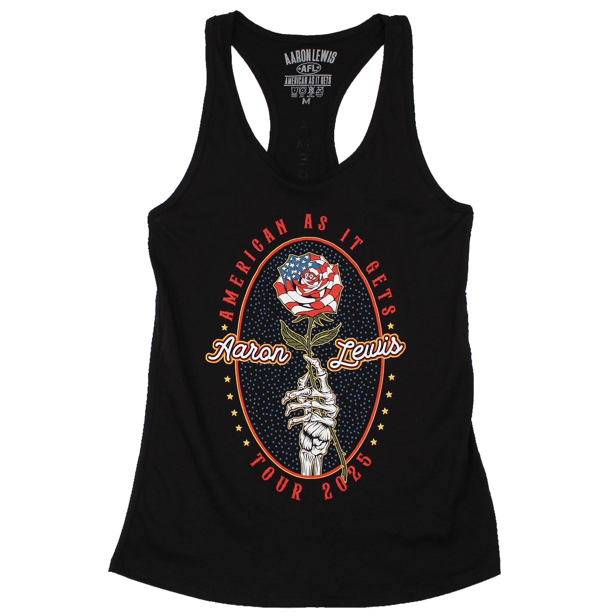 Rose Flag Ladies Racerback Tank (Black)