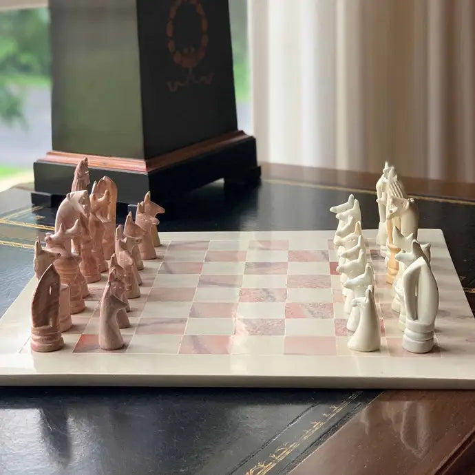 Africa Soapstone Carved Chess Set