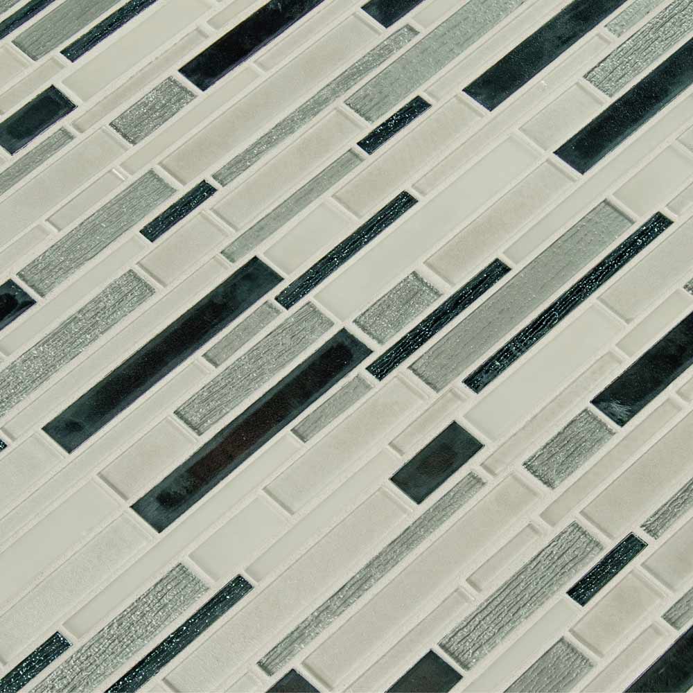 Anacapri Blend Interlokcing 12" x 12" Glass Mesh-Mounted Mosaic Tile Pattern-MSI Collection
