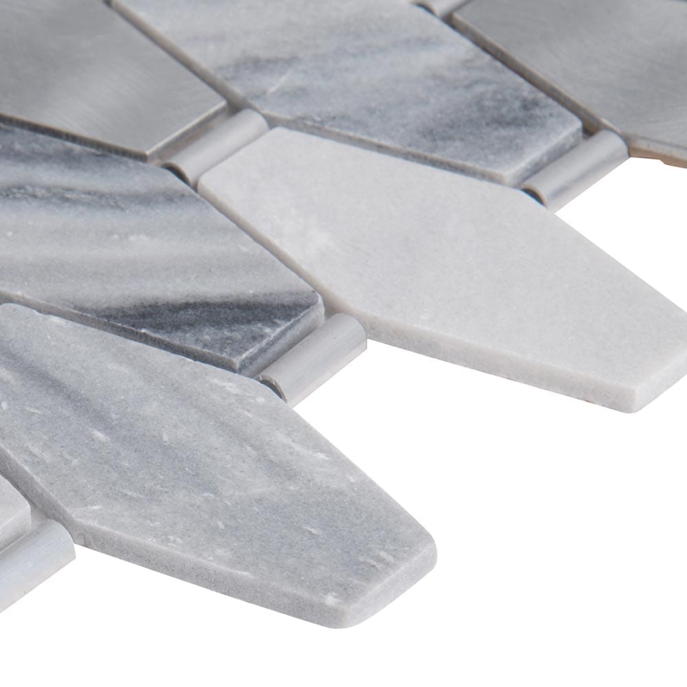 Ankara 12"x14.75" Stone Metal Mesh-Mounted Mosaic Tile Pattern- MSI Collection