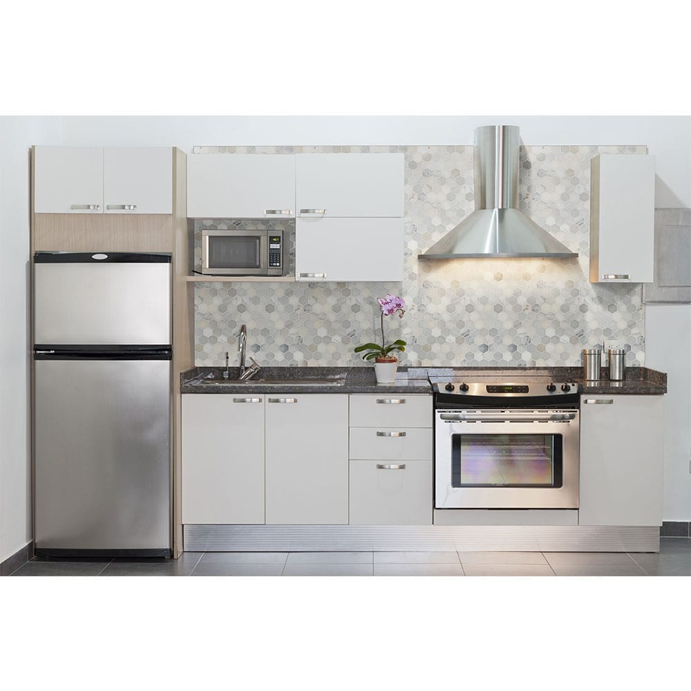 Arabescato Carrara 11.75"x12" Honed Marble Mesh-Mounted Mosaic Tile 2"Hexagon - MSI Collection