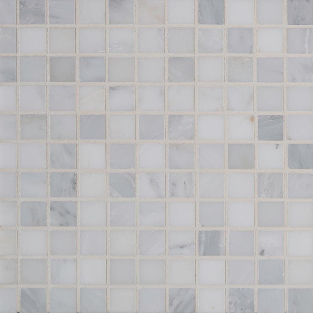 Arabescato Carrara 12" x 12" Honed Marble Mesh-Mounted Mosaic Tile 2"x4"- MSI Collection