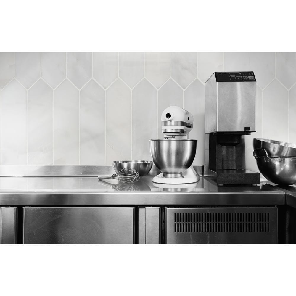 Arabescato Carrara Pickett 10.63" x 12" Honed Marble Mesh-Mounted Mosaic Tile 3" x 12"- MSI Collection