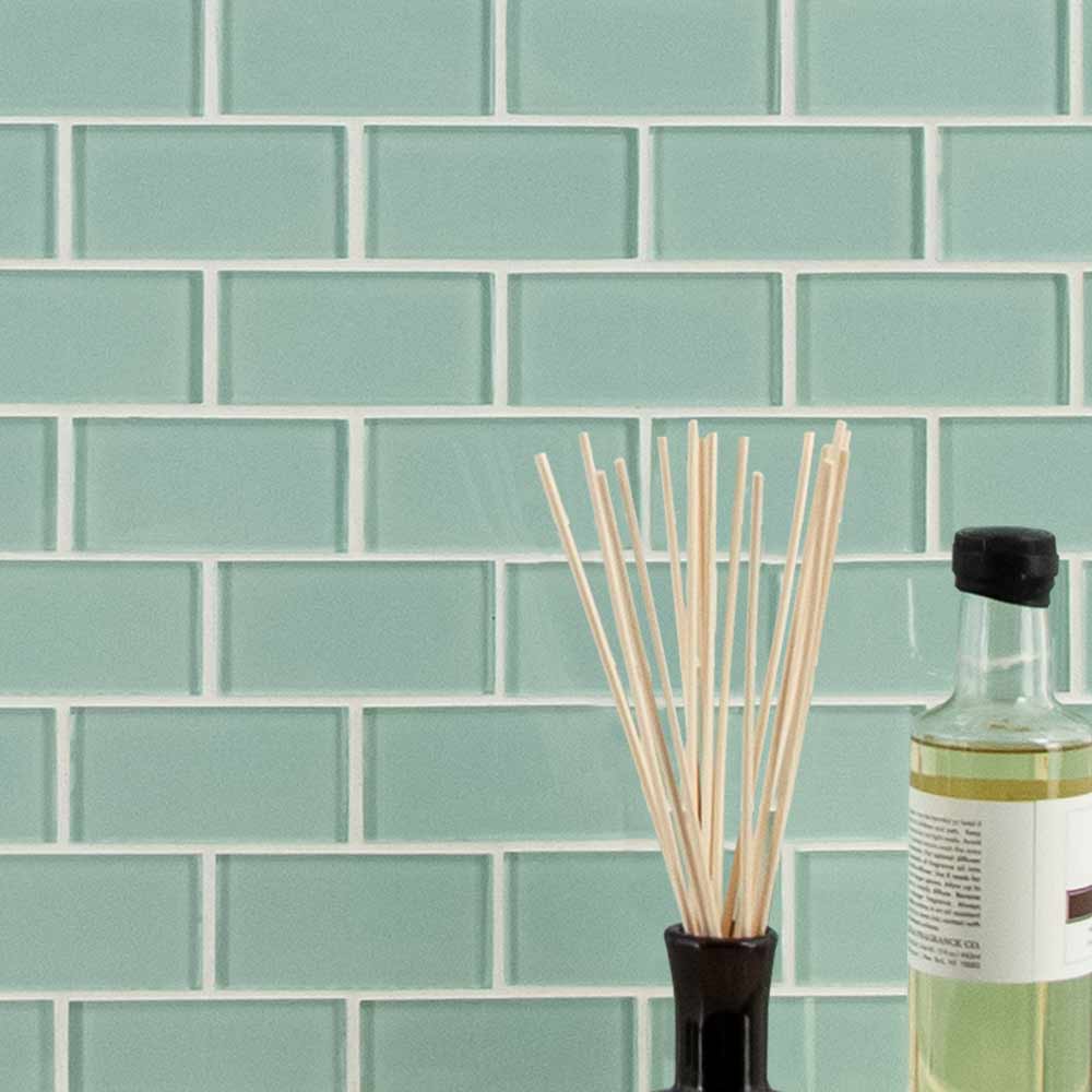 Arctic Ice Subway 12"x12" Glass Mesh-Mounted Mosaic Tile 2"X4" - MSI Collection