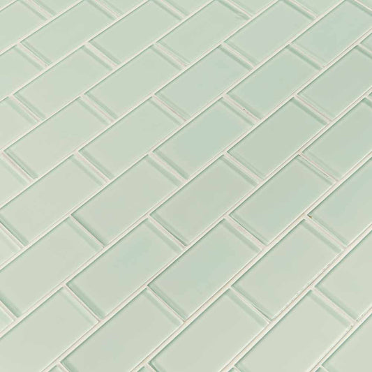 Arctic Ice Subway 12"x12" Glass Mesh-Mounted Mosaic Tile 2"X4" - MSI Collection